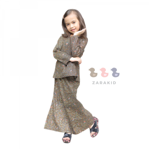 mini kurung kids peach